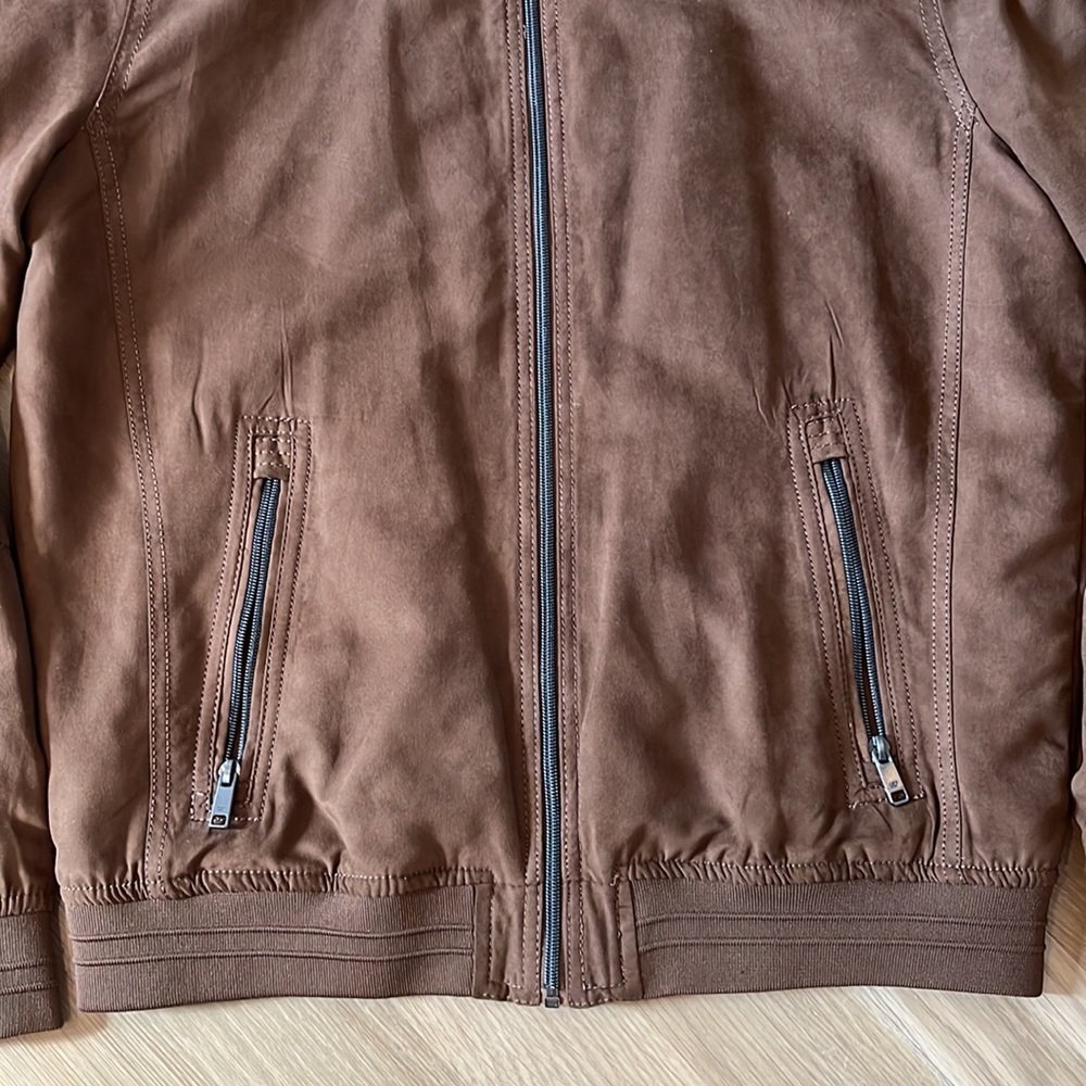 Brown suede mens jacket - Picture 2 of 5